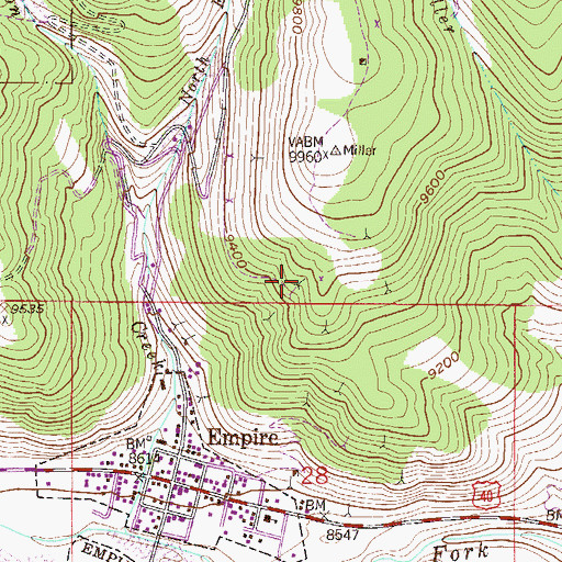 Topographic Map of Sedgewick Mine, CO