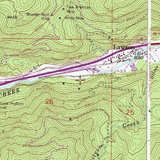 Topographic Map of Third Bellevue Mine, CO