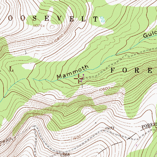 Topographic Map of Andrew Lode Mine, CO