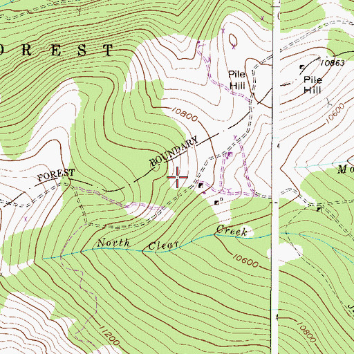 Topographic Map of London Mine, CO