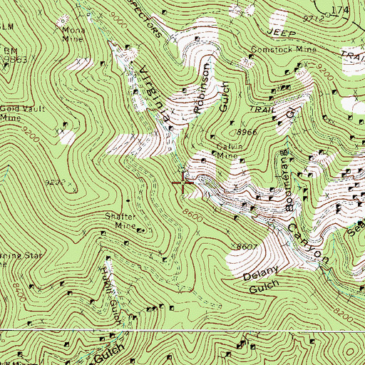 Topographic Map of Mix Mine, CO