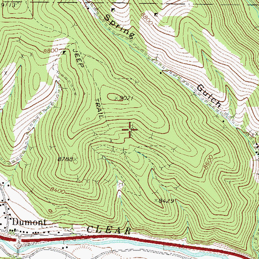 Topographic Map of Gold Chloride Mine, CO
