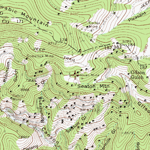 Topographic Map of Addule Shaft Mine, CO