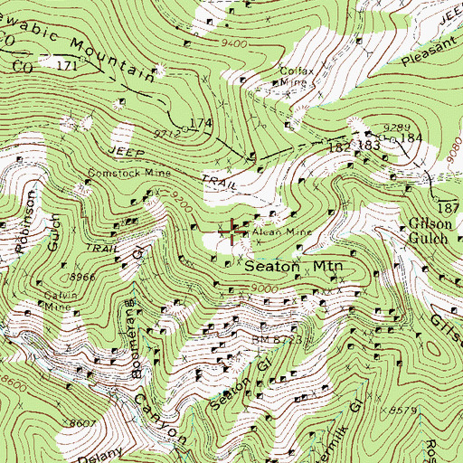 Topographic Map of Allen Shaft Mine, CO