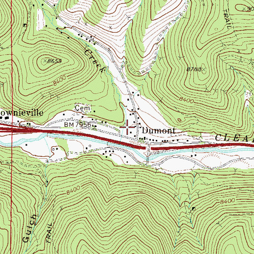 Topographic Map of American Mine, CO