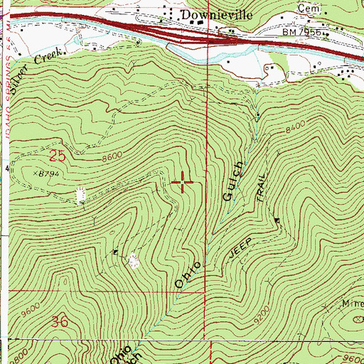 Topographic Map of American Eagle Mine, CO