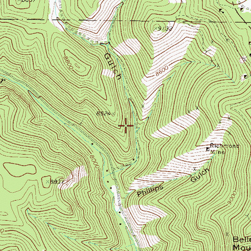 Topographic Map of American-Standard Tunnel Mine, CO