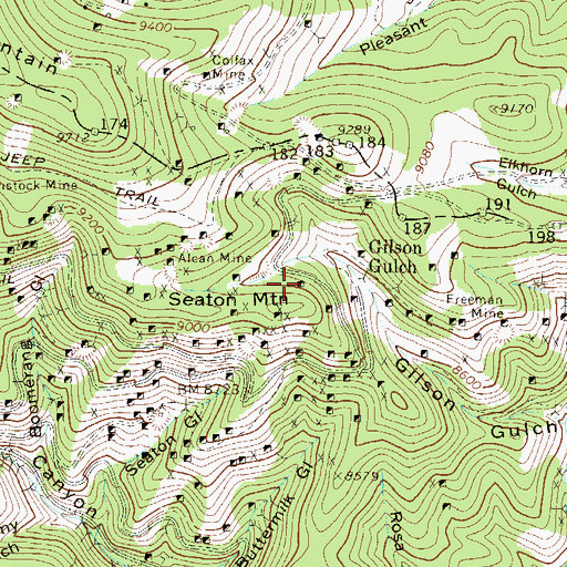 Topographic Map of Amy Mine, CO