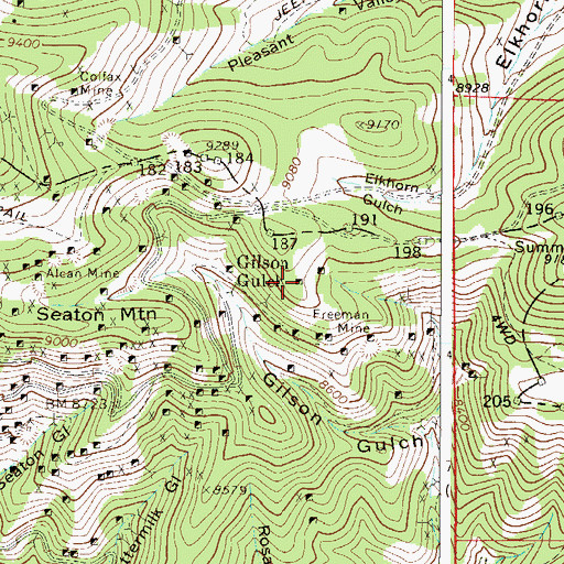 Topographic Map of Amy C Mine, CO