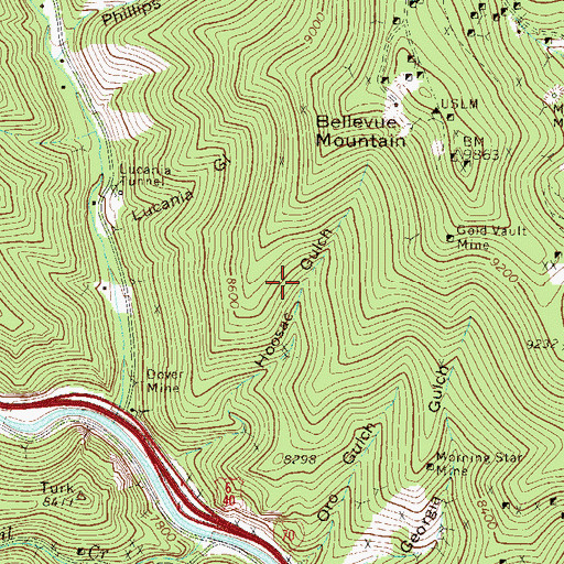 Topographic Map of Annie Lode Mine, CO