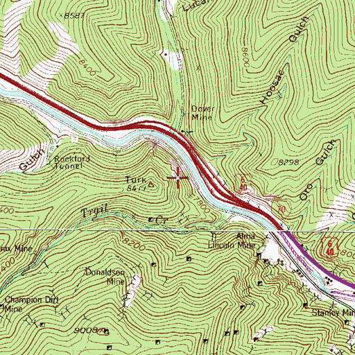 Topographic Map of Anoka County Mine, CO