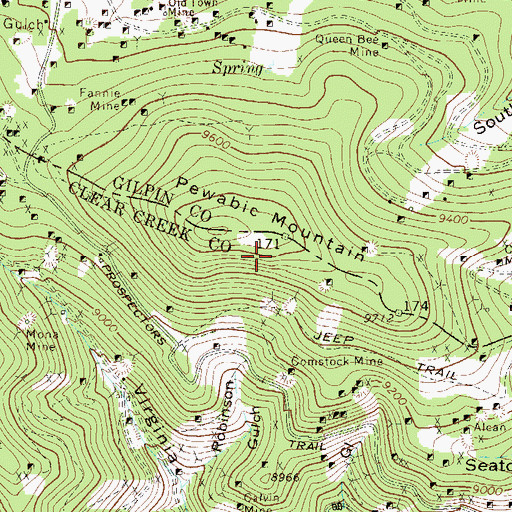 Topographic Map of Austerbaum Mine, CO
