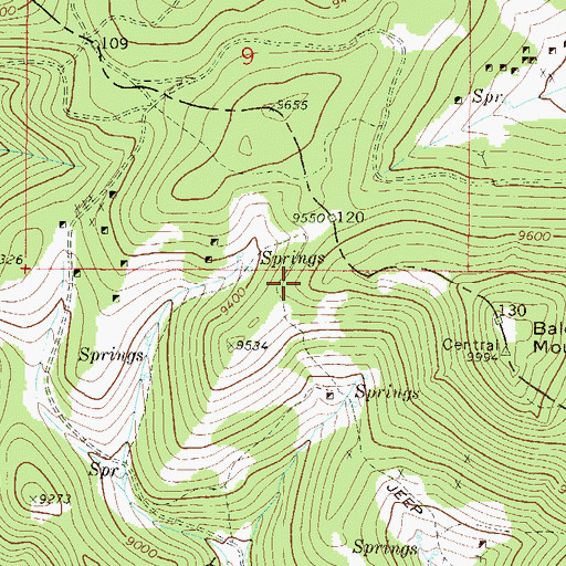 Topographic Map of Bald Mountain Mine, CO