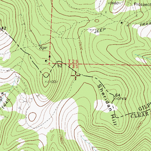 Topographic Map of Bertha Maude Mine, CO