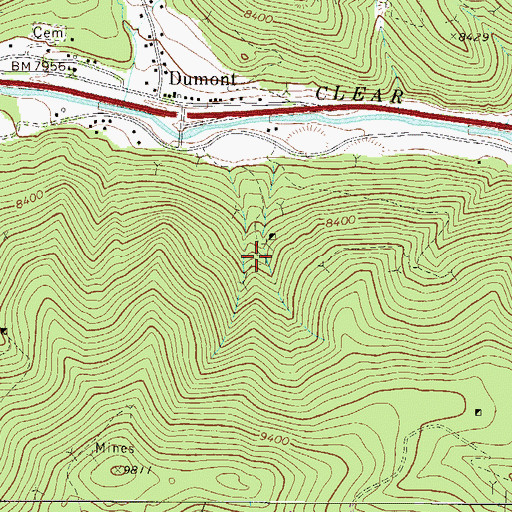Topographic Map of Big Dipper Mine, CO