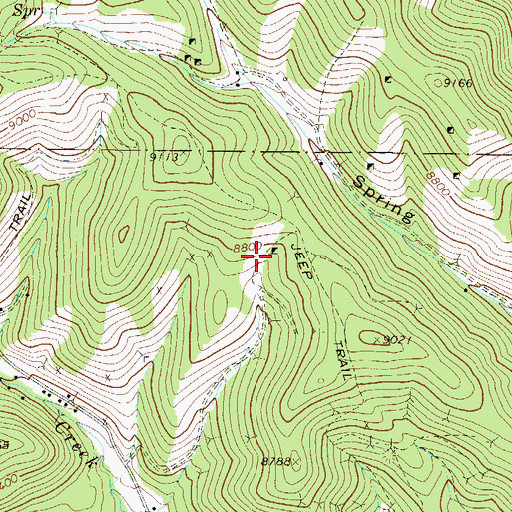 Topographic Map of Bonanza Mine, CO