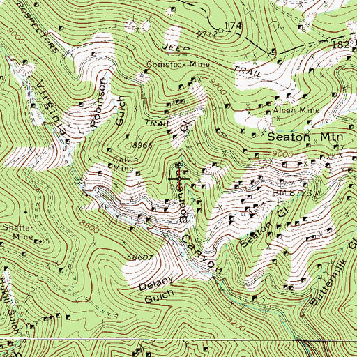 Topographic Map of Boreas Mine, CO