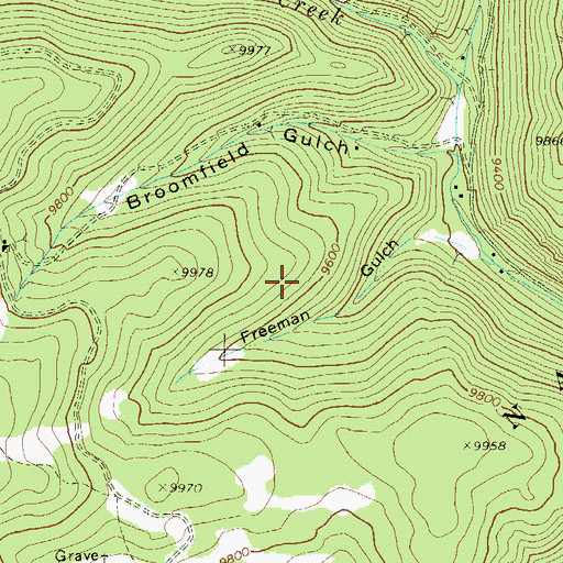 Topographic Map of Charcoal Charlie Mine, CO