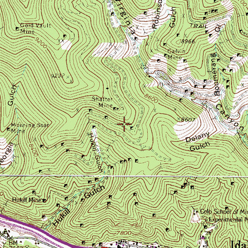 Topographic Map of Christina Mine, CO