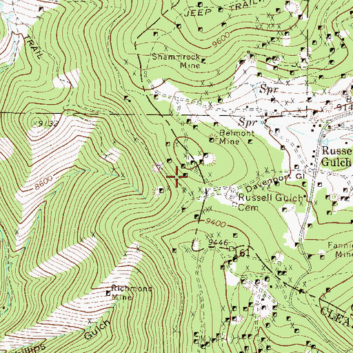 Topographic Map of Denbigh Mine, CO