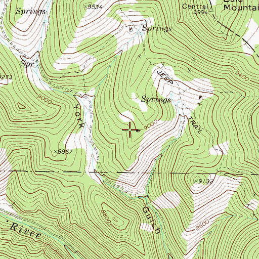 Topographic Map of Eagle Mine, CO