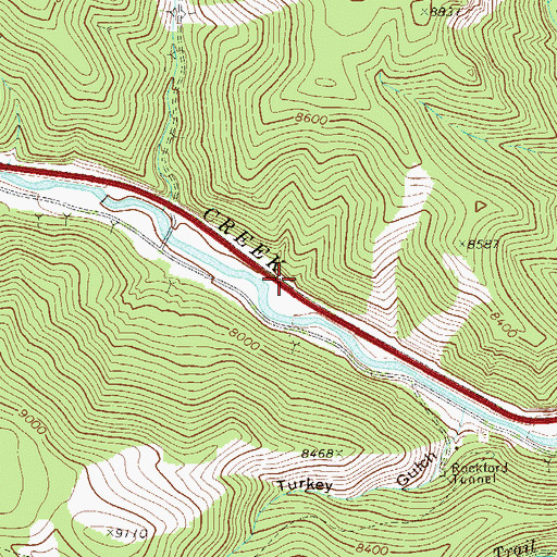 Topographic Map of Ella Mine, CO