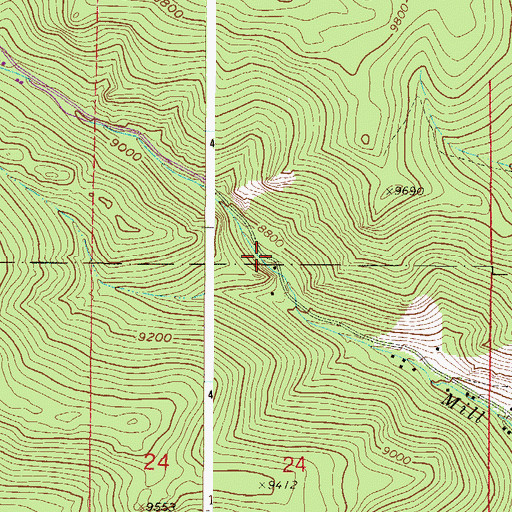 Topographic Map of Elm City Mine, CO