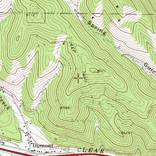 Topographic Map of Eureka Mine, CO