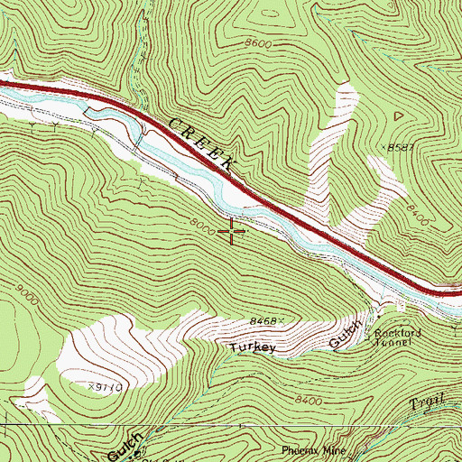 Topographic Map of Fairfield Tunnel Mine, CO
