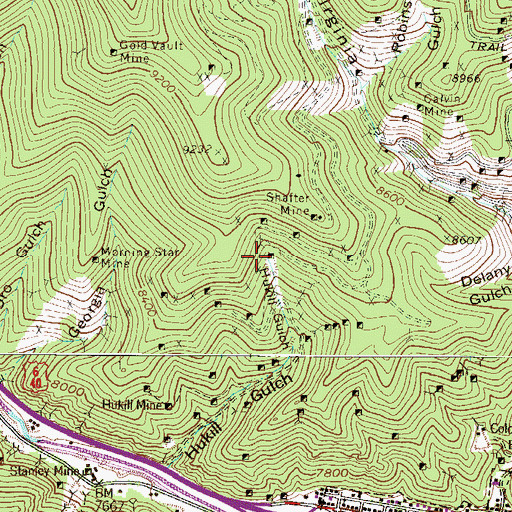 Topographic Map of Fairmount Mine, CO