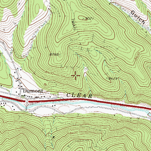 Topographic Map of Golden Calf Mine, CO