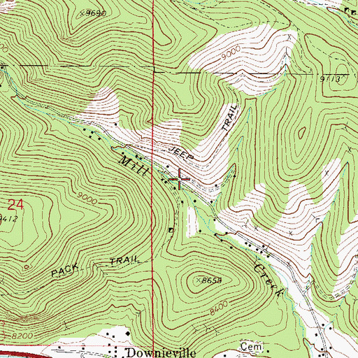 Topographic Map of Golden Hope Mine, CO