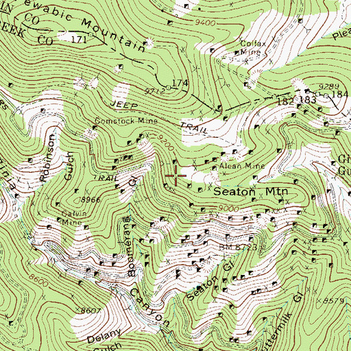 Topographic Map of Good Luck Mine, CO