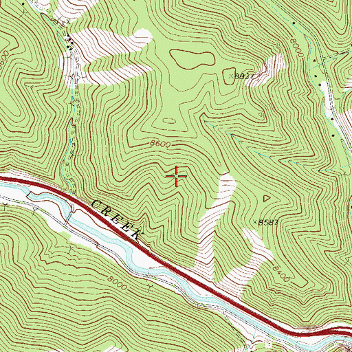 Topographic Map of Great East Shaft Mine, CO