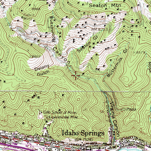 Topographic Map of Happy Easter Mine, CO