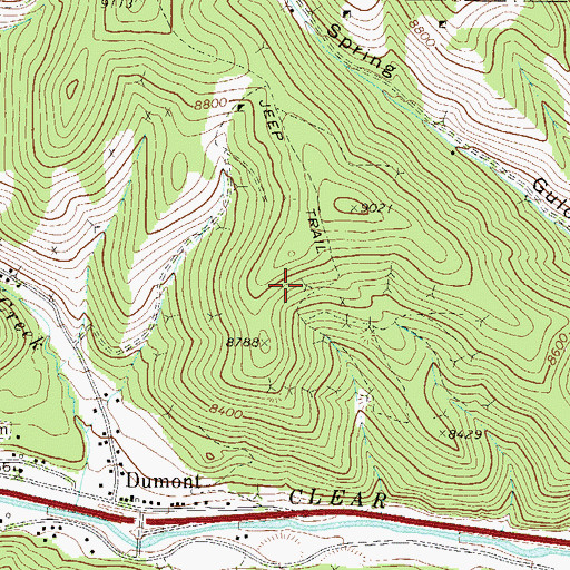 Topographic Map of Caverne Mine, CO