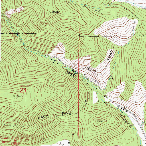 Topographic Map of Keith Mine, CO