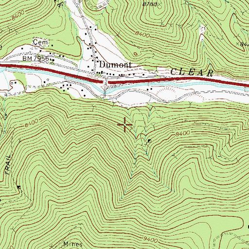 Topographic Map of Kent Tunnel Mine, CO