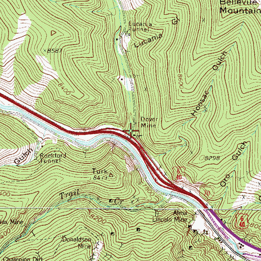 Topographic Map of Lawrence L. Mine, CO