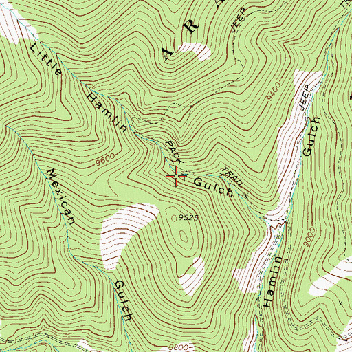 Topographic Map of Little Josephine Mine, CO