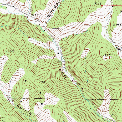 Topographic Map of Mahany Mine, CO