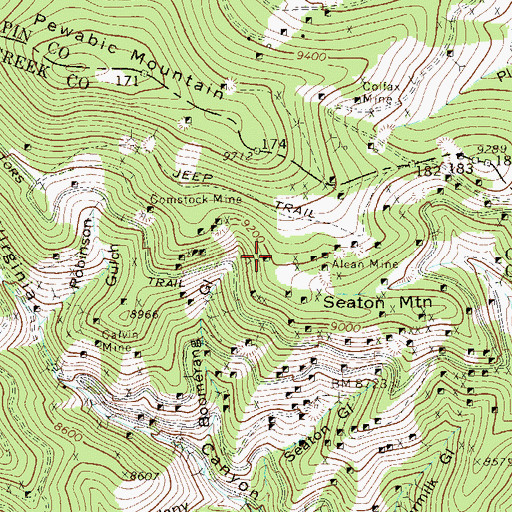 Topographic Map of Main Trunk Mine, CO