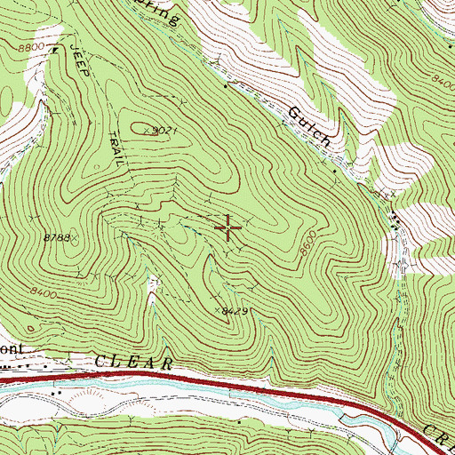 Topographic Map of Mammoth Mine, CO