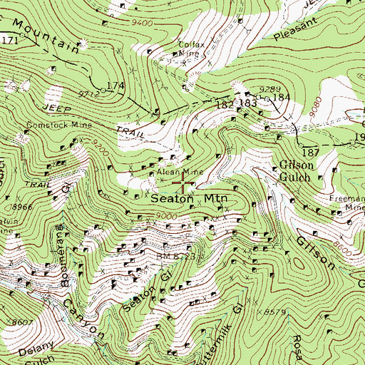 Topographic Map of May Mine, CO