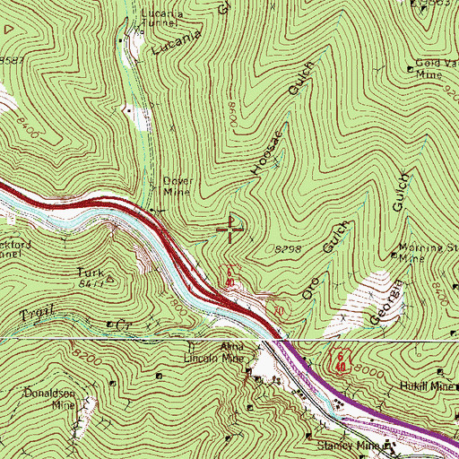 Topographic Map of May Queen Mine, CO