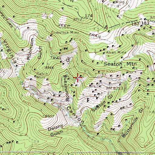 Topographic Map of Metropolitan Mine, CO