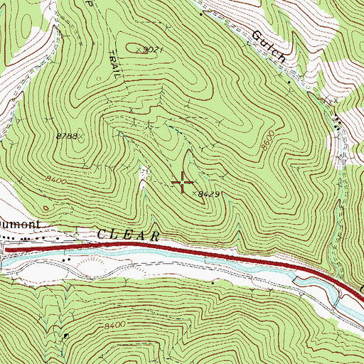 Topographic Map of Monitor Shaft Mine, CO