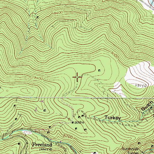 Topographic Map of Oregon Mine, CO