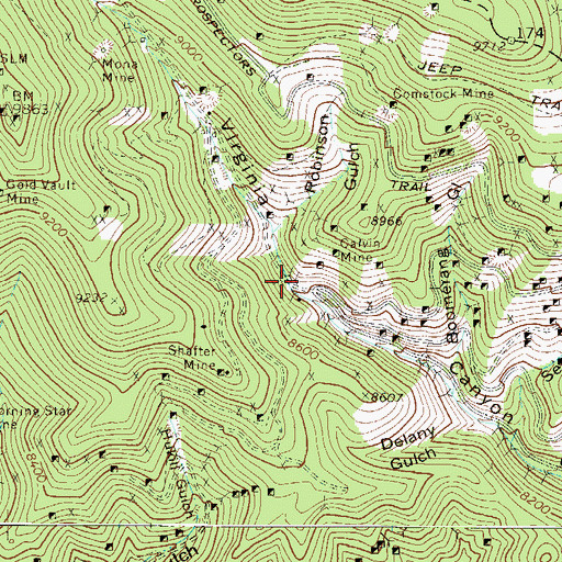 Topographic Map of Patton Mine, CO