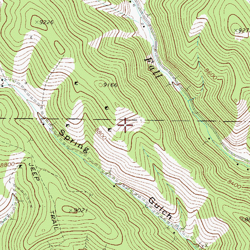 Topographic Map of Recompense Mine, CO